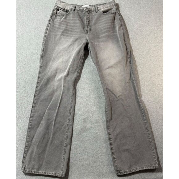 KanCan Jeans Women's 31 Gray Flare Raw Hem Button Fly Stretch High Rise Denim - Picture 1 of 11